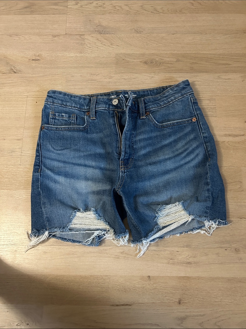 Old Navy Distressed Blue Denim Jean Shorts